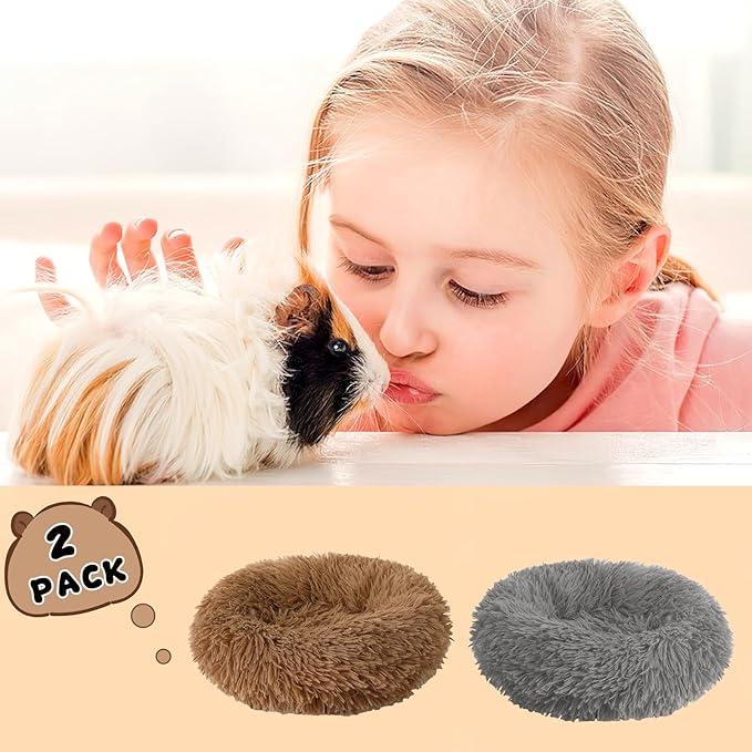 PETKNOWS 2 Pieces Guinea Pig Beds, Hamster Beds, Thickened and Warm Winter Guinea Pig Beds for Dwarf Rabbits, Chinchillas, Hamsters, Hedgehogs, Ferrets, Maned Lizards and Rats
