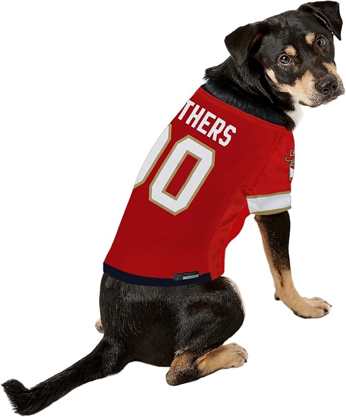 Pets First NHL Florida Panthers Jersey for Dogs & Cats, Medium. - Let Your Pet Be A Real NHL Fan!