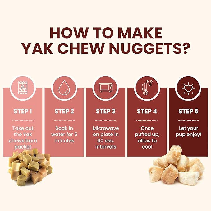 KATHMANDU'S Yak Chew Nuggets Dog Treats - (1 lb Bag) Long Lasting Himalayan All Natural Cheese Treats, Healthy Dental Chews for Aggressive Chewers, Training Dogs Treat | Yak Milk Chew Bites