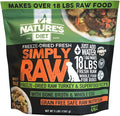 Nature's Diet Simply Raw Freeze-Dried Raw Whole Food Meal - Makes 18 Lbs Fresh Food With Muscle, Organ, Bone Broth, Whole Egg, Superfoods, Fish Oil Omega 3, 6, 9, Probiotics & Prebiotics (Turkey)