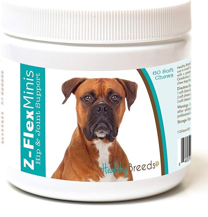 Healthy Breeds Boxer Z-Flex Minis Hip and Joint Support Soft Chews 60 Count
