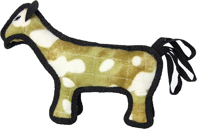 TUFFY - World's Tuffest Soft Dog Toy -Barnyard- Multiple Layers. Made Durable, Strong & Tough. Interactive Play (Tug, Toss & Fetch). Machine Washable & Floats. (Horse, Jr 2 Pack)