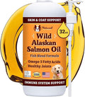 Natural Dog Company Wild Alaskan Fish Oil for Dogs – Salmon & Pollock Omega 3 Dog Oil Blend with EPA DHA for Skin Coat Health, Itchy Relief, Joint Heart Immune Support, Liquid Food Topper, 32 oz