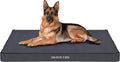 The Dog’s Bed Orthopedic Standard Foam Dog Bed Mattress, Oxford Fabric, Grey with Black Trim, XL