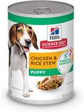 Hill's Science Diet Puppy Wet Dog Food, Chicken & Rice, 12.5 oz. Cans, 12-Pack