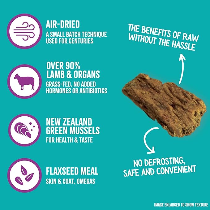 Grandma Mae's Country Naturals RawTernative Air Dried Dog Food. (5LB Lamb & Lamb Organs)