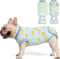 cyeollo Recovery Suit for Dogs Surgery Suit Female Spay Soft Pet Onesie Bodysuit Male Dog Neuter, Small Medium Dogs Surgical Recovery Shirt, Yellow Duck, L