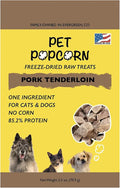 Freeze-Dried Raw Treats - Pork Tenderloin - 2.5oz Bag, Dog & Cat Snacks, Single Ingredient, Natural, Pet Food Topper, Protein‑Packed Meat