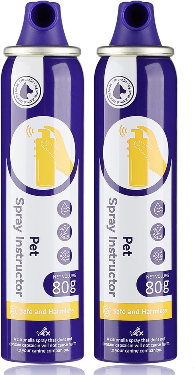 Corrector Spray Dog Trainer 2 Pack 80ml Dog Corrector Spray to Dogs from Stopping Unwanted Behaviors Pet Trainer Spray, Barking, Jumping, Stealing Food, Safe, Humane & Effective