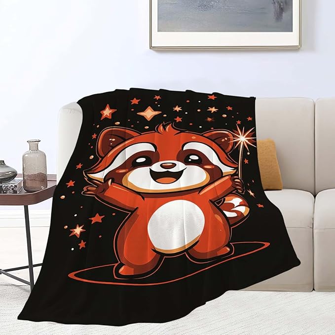 Red Panda Throw Blanket Red Panda Stuff Gifts for Kids Girls Boys Adults Women Man Soft Cozy Warm Plush Fluffy Fuzzy Fleece Blanket Decor 40''X50''