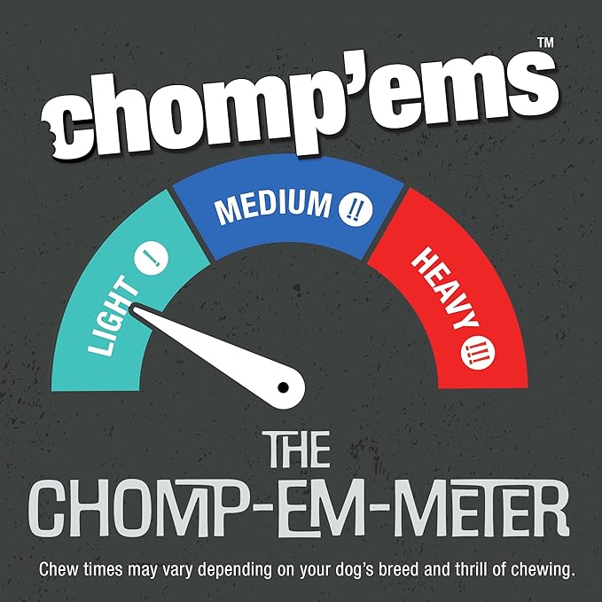 CHOMP 'EMS Chicken Hide Free Dog Chews - Rawhide Free Dog Treats - No Hide Alternative Chew Treat for All Life Stages, Bone, 3.5", 6 Count