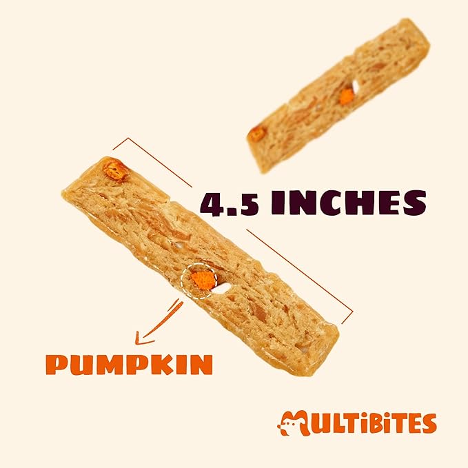 23.28oz Pumpkin & Chicken Jerky Dog Treats - Grain Free Dog Snacks - All Natural Chewy Dog Treats Digestive Health Training Treats for All Dog