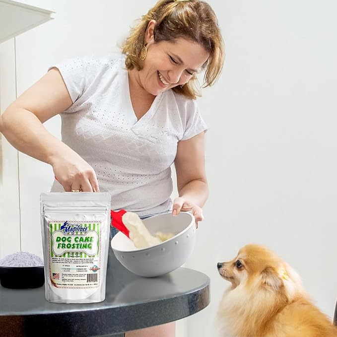 Magifrost Frosting for Dog Cake - Perfect for Homemade Cakes and Treats, Dog-Friendly, Easy-to-Use, Deliciously Smooth Texture, Safe & Healthy Ingredients (30oz)