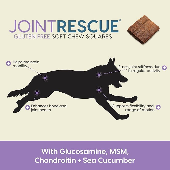 Ark Naturals Joint Rescue Dog Chews, Venison Flavor, Joint Supplement with Glucosamine & Chondroitin, 1 Pack