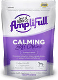 NutriSource AmpliFull Turkey Flavor Calming Dog Soft Chews, Daily Anxiety & Stress Relief Supplement for Dogs, High Absorption for Relaxation, 70 Chews (1 Pack)