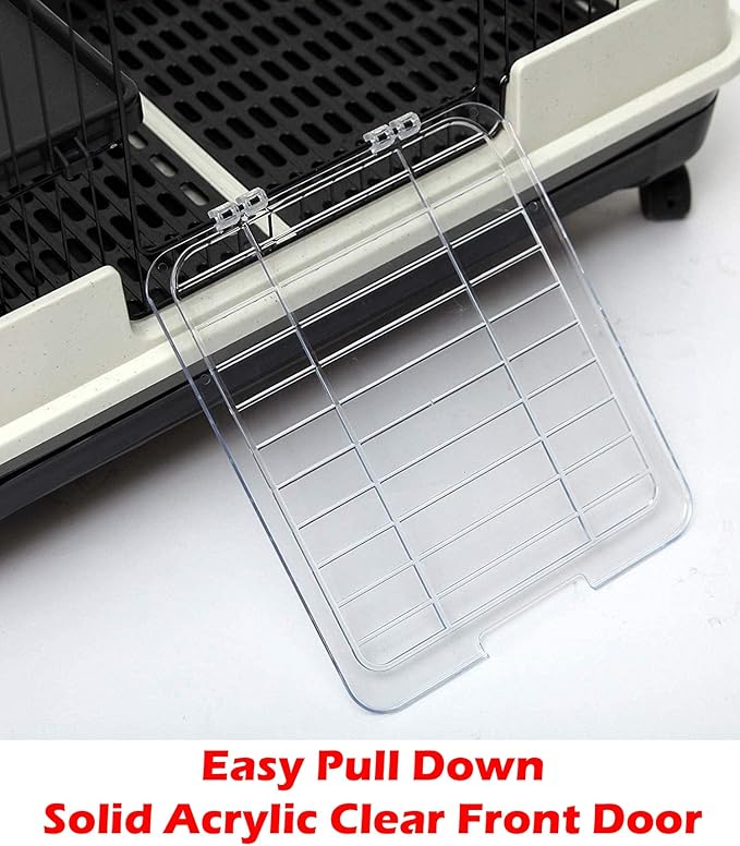 X-Large Multi Level Luxury in/Outdoor Guinea Pig Chinchilla Ferret Squirrel Cat Rabbit Bunny Hutch House Small Animal Habitat Easy Removable Washable Deep Tray Lockable Casters