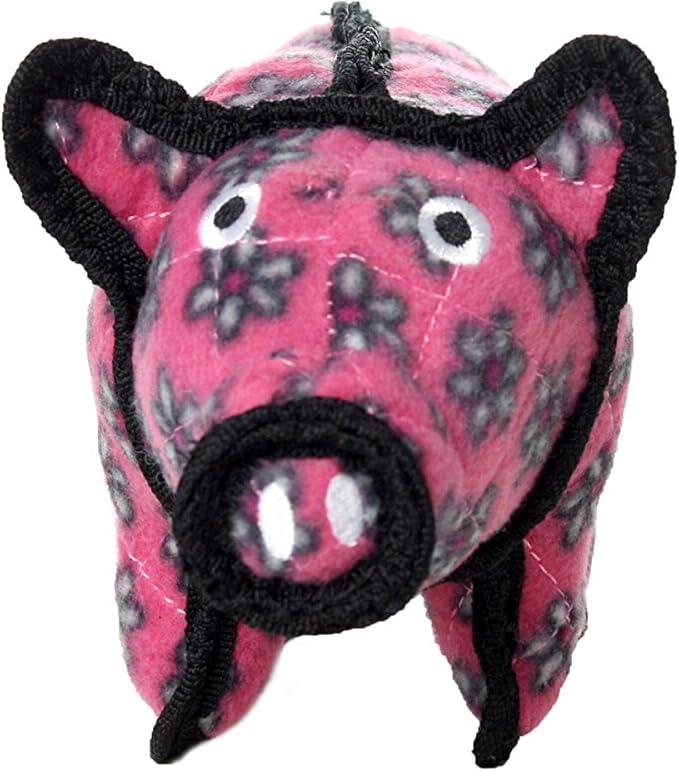 TUFFY - World's Tuffest Soft Dog Toy -Barnyard- Multiple Layers. Made Durable, Strong & Tough. Interactive Play (Tug, Toss & Fetch). Machine Washable & Floats. (Pig, Jr 2 Pack)