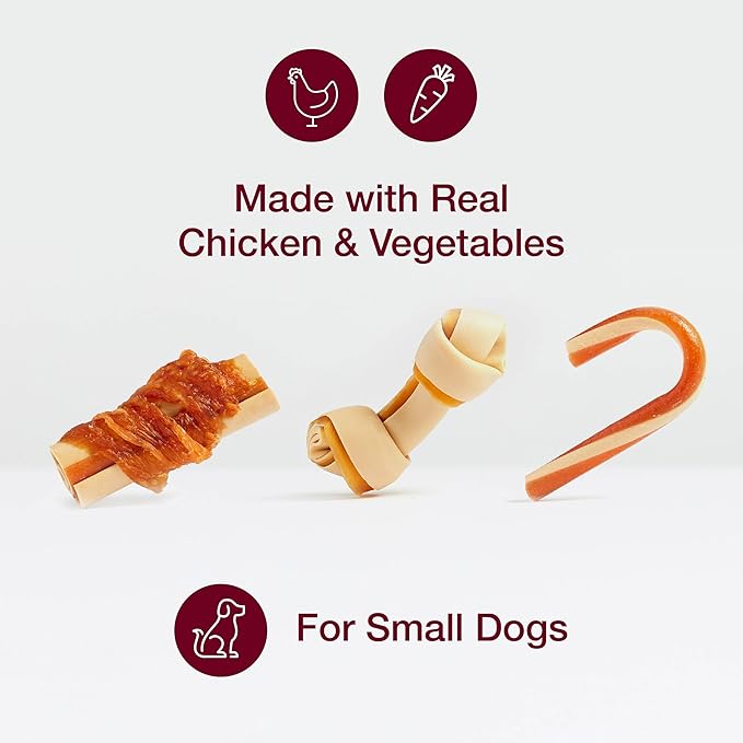 SmartBones Furry Christmas Advent Calendar Chews for Small Dogs, 24 Count, Treat Your Dog to Easy-to-Digest, Rawhide-Free Mini Bones, Candy Canes and Mini Sticks