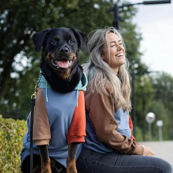 Spark Paws Dog Hoodie – Premium Dog Sweater for Small, Medium, and Large Dogs | Warm Outfits for French Bulldogs, Pitbull, Puppy, Winter Jacket Alternative - Alpine - M
