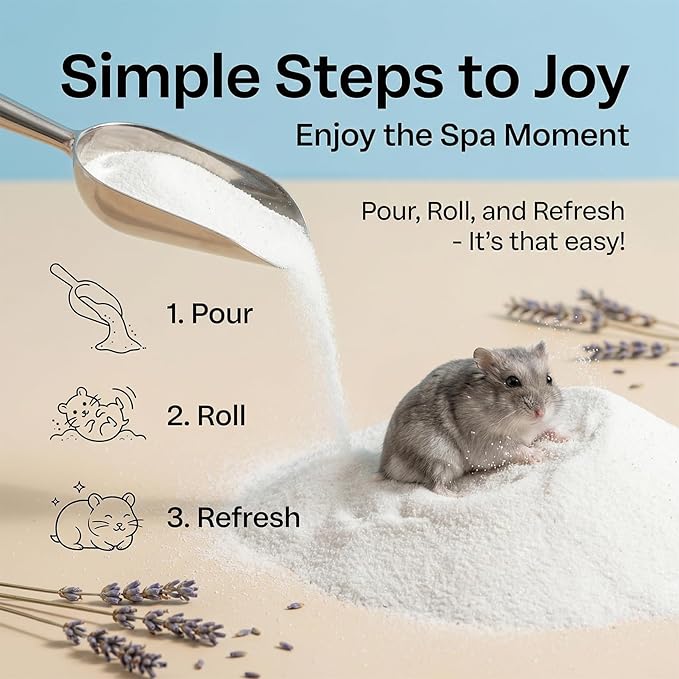 Sukh 14 OZ Hamster Sand Bath - Whit Fine Sand Hamster Bedding Reptile Silica Sand Gerbil Hideout for Hamster Chinchillas Gerbil Syrian Mice Small Animals Small Pets