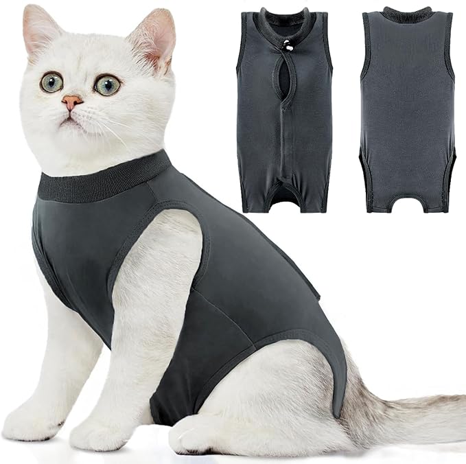 cat Recovery Suit Soft Cat Surgery Recovery Suit Female Cat Onesie for Cats After Surgery,Cone E-Collar Alternative Anti-Licking Protective Outfit Pet Surgical Recovery Pajama Suit