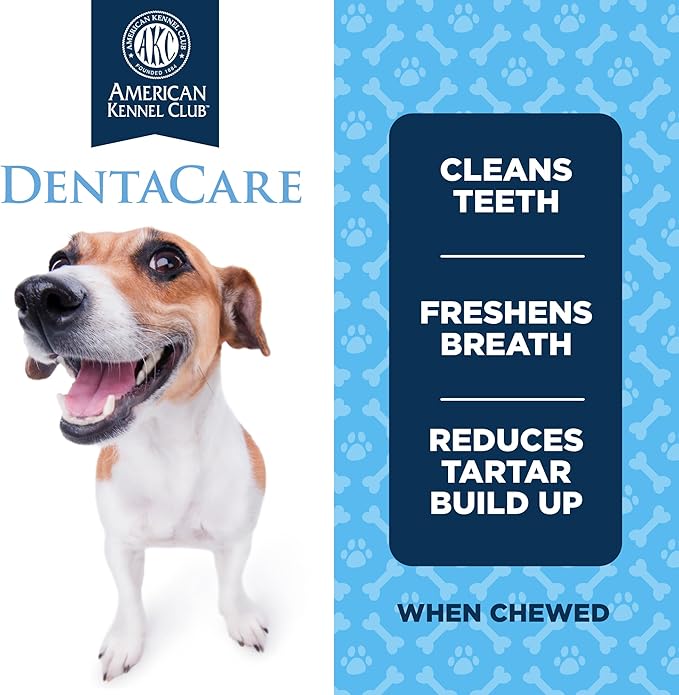 AMERICAN KENNEL CLUB Dentacare Large Breed Peanut Flavored Dental Dog Treats, Naturally Flavored, 15 Count (Pack of 2)