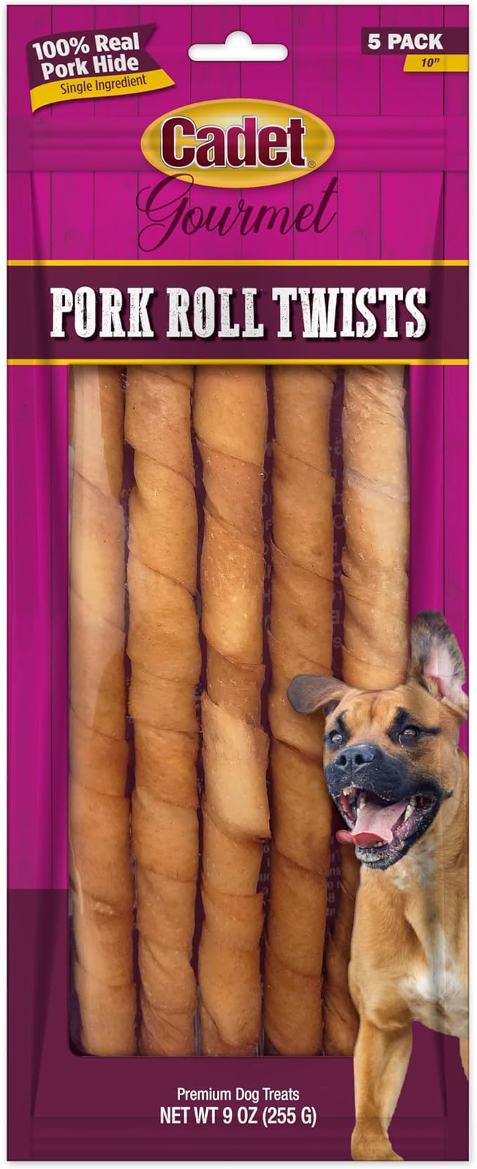 Cadet Gourmet Pork Hide Rolls 10 in. (5 count)