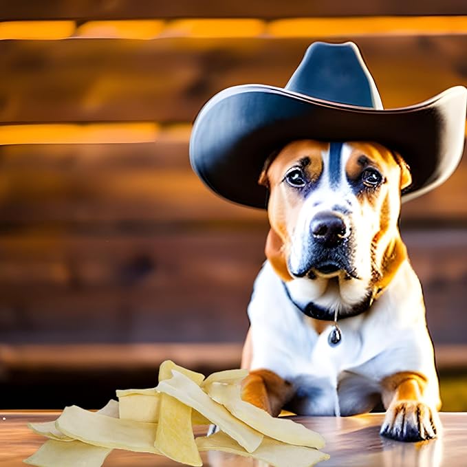 Cowdog Chews Natural Rawhide Chips – Premium Long-Lasting Dog Treats with Thick Cut Beef Hides, (10 Lb)