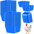 Maxdot 20 Pcs Chicken Water Feeder Cups 16 oz Pigeon Bird Feeder Cups Hanging Cage Chicken Water Cup for Pet Parrot Rooster Parakeet Bunny Gamefowl Poultry Wire Hutch(Blue)