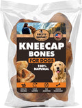 BRUTUS & BARNABY Kneecap Bones for Dogs – 100% USA-Sourced Beef – Long-Lasting Natural Chews for Aggressive Chewers – High Protein, Dental Health Support, (5-pk) – Made in The USA