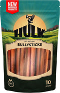 6-inch Bully Sticks for Dogs (Pack of 10), Natural Scent & Long Lasting Dog Dental Chews All Natural & Single Ingredient, 100% Beef Dog Treat with No Artificial Flavor
