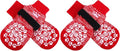 EXPAWLORER Anti Slip Dog Socks to Prevent Licking Paws, Dog Shoes for Hot Pavement, Dog Booties for Small Medium Large Senior Dogs, Traction Control Boots & Paw Protectors for Hardwood Floors-Red