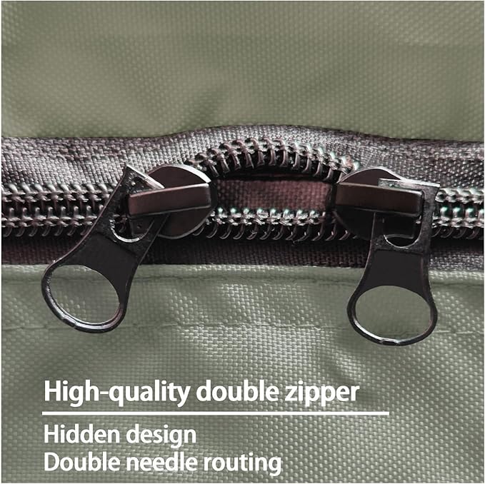 Dog Bed Cover,Waterproof Tough Plastic DIY Pet Bed Cover,Non Stick Hair Easy to Clean Rectangular Fillable Dog Bed Covers with Zipper(Greyish Green,36" L x 27" W x 4" Th,Cover Only)