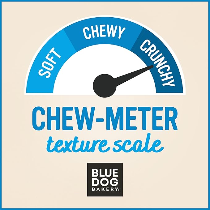 Blue Dog Bakery More Crunch Medium Beef & Bone Broth Dog Treats, Dog Biscuits for Large Breeds, Healthy Treats, All Natural, 18 oz (Pack of 6)