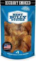 Best Bully Sticks Hickory Smoked Whole Pig Ears - 12 Count (Pack of 1) - No Additives, 100% Pork, Great for Small or Large Breeds