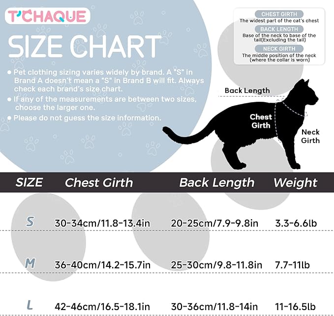Cat Neuter Surgery Recovery Suit Male, Anti-Licking Cats Spay Recovery Suit Female, Long Sleeve Prevent Shedding Body Suit Post Surgery, Breathable Cone & E Colla Alternative Cat Apparel