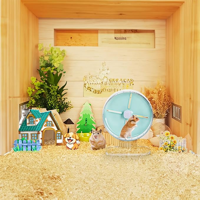Foraineam Hamster Wheel Silent Hamster Exercise Wheels, 7.5 Inch Quiet Spinner Hamster Running Wheels with Adjustable Stand for Hamsters Gerbils Mice Or Other Small Animals