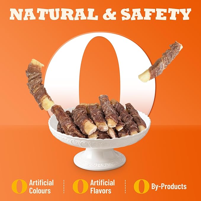 Duck-Wrapped Beef Cartilage for Dogs - Grain Free Limited Ingredient Training Treats - Healthy Snacks for Dogs - 5 oz