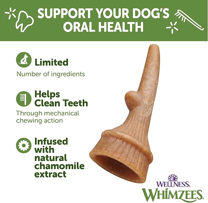 WHIMZEES Wellness Occupy Dog Dental Treats, Large Size, (6 Count)