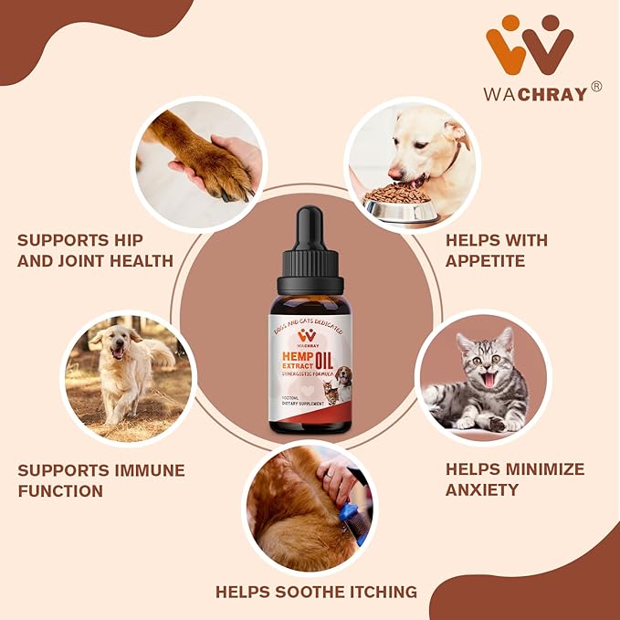 Неmp Oil for Dogs and Cats - Calming Drops Dog Relaxants - Help Pets with Anxiеty Strеss Slеep, Hip & Joints Support, Arthritis Sеizures Rеlief - Hеalth - Organic Pet Неmp Oil Drops (2 Pack)
