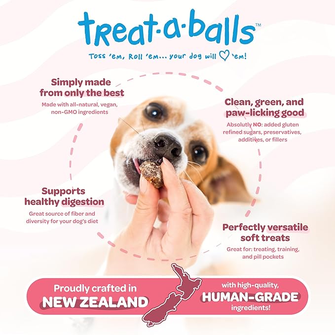 Pumpkin Dog Treats with Cranberry & Apple - Healthy Dog Treats - Soft, Natural, Grain Free, Low Calorie, Gluten Free, Non-GMO, Clean & Nutritious Ingredients - 3pk (54 Treats)