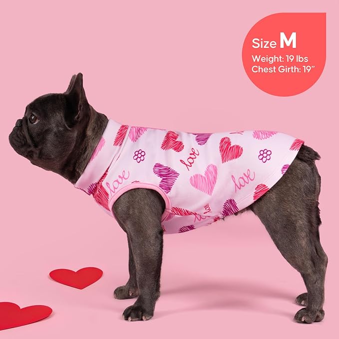 KYEESE 3Pack Valentines Dog Sweater, Warm Turtleneck Small Dog Sweater, Soft Dogs Sweaters for Small Dogs, Fleece Pet Clothes, Stretchy Pet Sweatshirt, Comfy Pets Shirt Vest, M