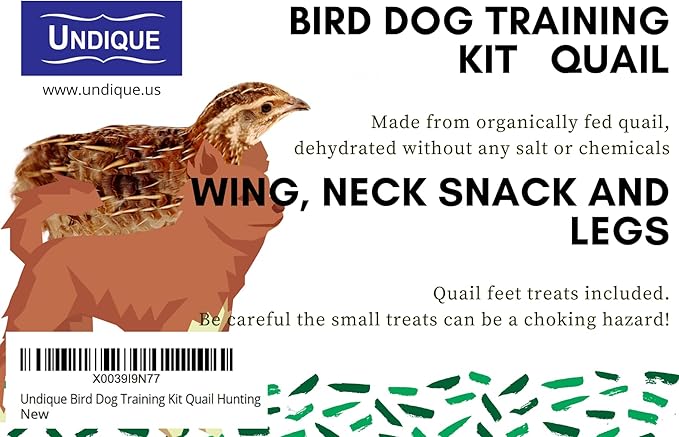 Quail Wing Dog Training Kit - Nutritious Dog Treats and Quail Wing for Effective Dog Training Sessions - Reinforce Positive Behaviors with Training Treats - Not Suitable for Small Breeds