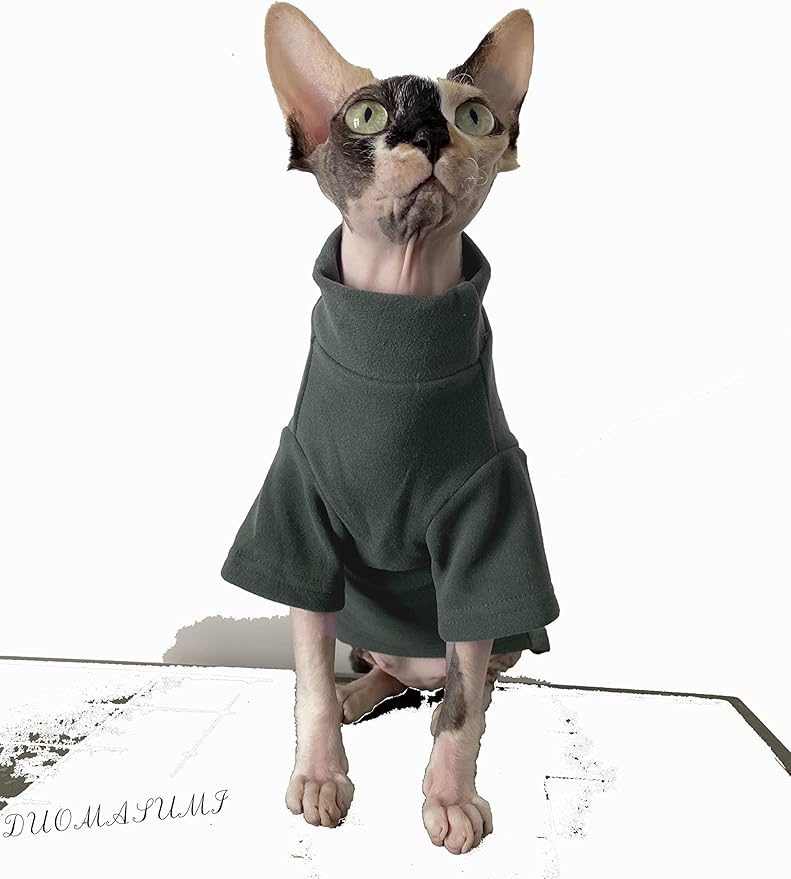 Sphynx Cat Clothes Self-Heating Warm Thermal Underwear Hairless Cat Clothes for Sphynx, Devin, Konnis Cat (XXL)