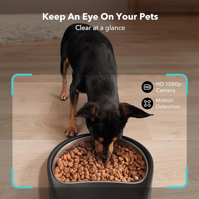 PETLIBRO Automatic Cat Feeder with Camera,1080P HD Video with Night Vision,5G WiFi Pet Feeder-with 2-Way Audio,Low Food & Blockage Sensor,Motion & Sound Alerts for Cat-& Dog Single Tray,(Pack of 4)