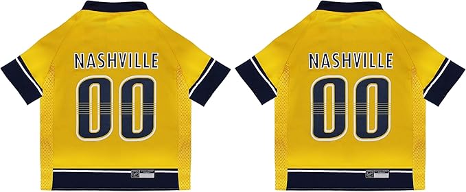 NHL Nashville Predators Jersey for Dogs & Cats, Medium. - Let Your Pet Be A Real NHL Fan! (Pack of 2)
