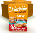 Delectables Hartz Stew Lickable Wet Cat Treats Variety Pack, 36 Count