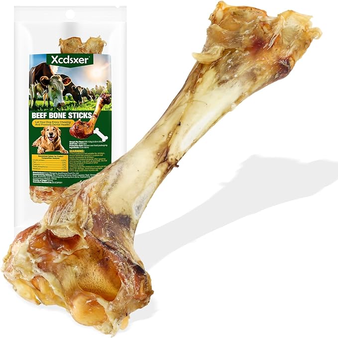 Giant Dog Bone Stick，Dental Health Dog Treat - Natural, Bite-Resistant & Teeth-Cleaning, Chew Toy for Medium and Large Dogs, 100% Grass-Fed Beef Bone for Canines(1 Count)