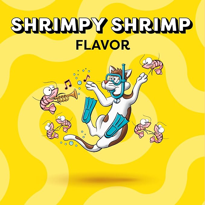 Temptations Cat Treats, Classic Crunchy and Soft Cat Treats, Shrimpy Shrimp Flavor, 3 oz. Pouch (Pack of 12)