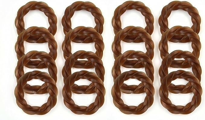 No Rawhide Puppy Teething Rings – Pumpkin & Sweet Potato (16 Rings) Grain Free Rawhide Alternative Teething Treats for Puppies